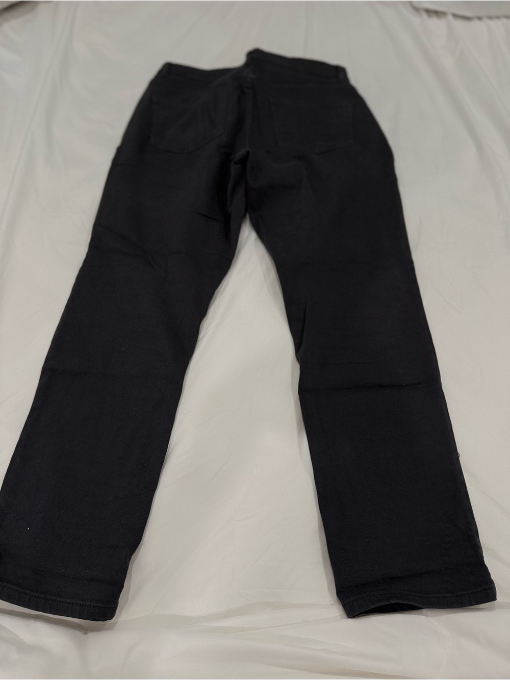 Denim&Co Black Straight-Leg Chinos